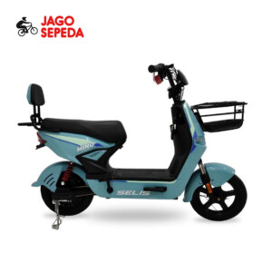 Sepeda listrik Selis Mino warna biru di Demak