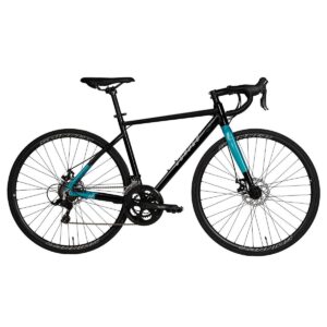 Sepeda Roadbike Element Curved LT8 di Kudus warna hitam biru 16 speed tampak samping